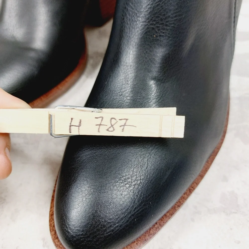 NEW Kork Ease Joelle Black Leather Ankle Boots H787 - Picture 13 of 13